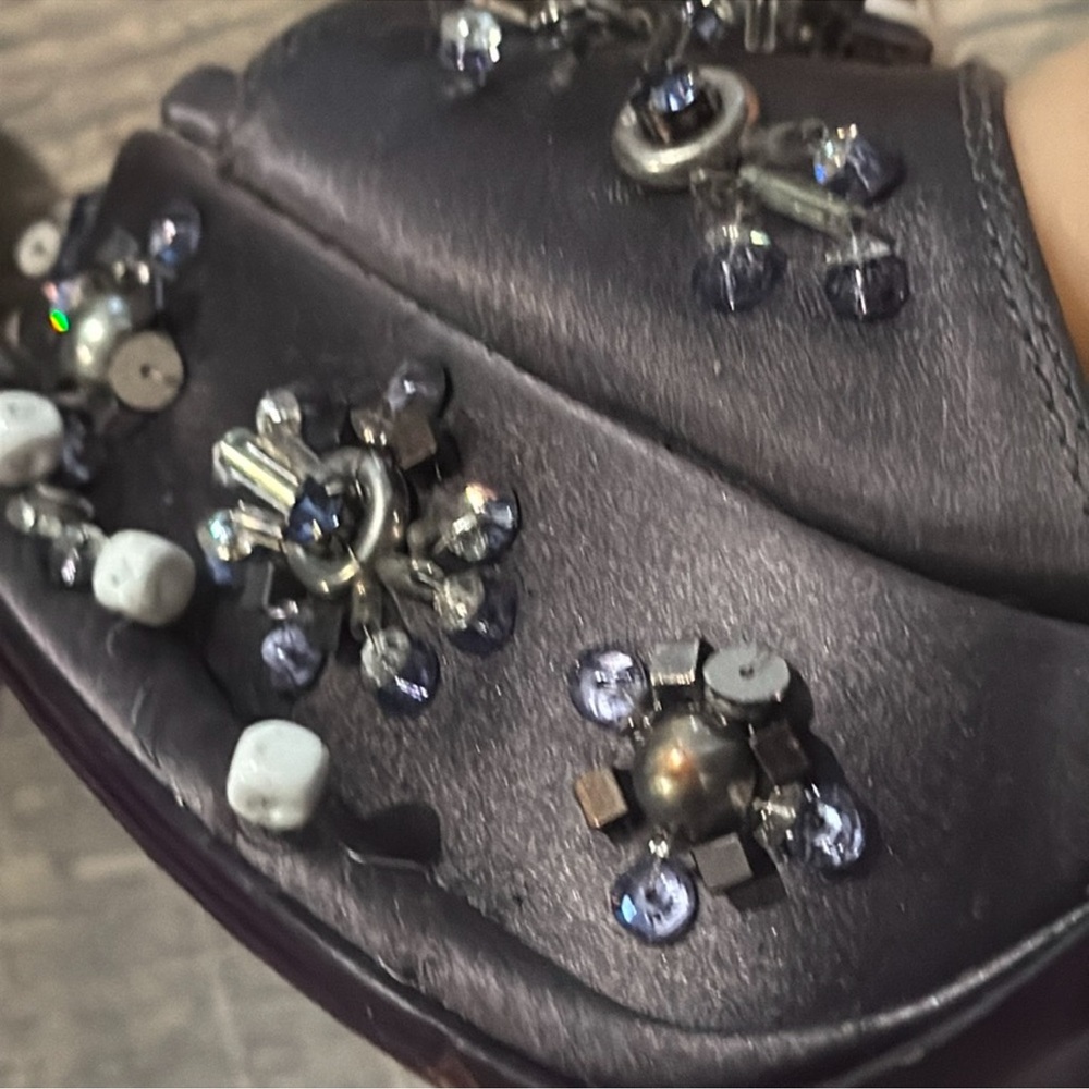 Authentic Prada luxury designer runway satin embellished platform heels sz 8 - Picture 14 of 16